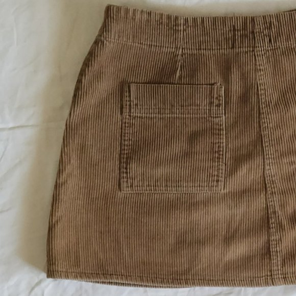 Free People Mini Skirt Corduroy Tan Medium - Picture 8 of 8